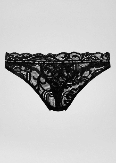 Versace Logo Lace Stringtrosa Dam - 431208XGM